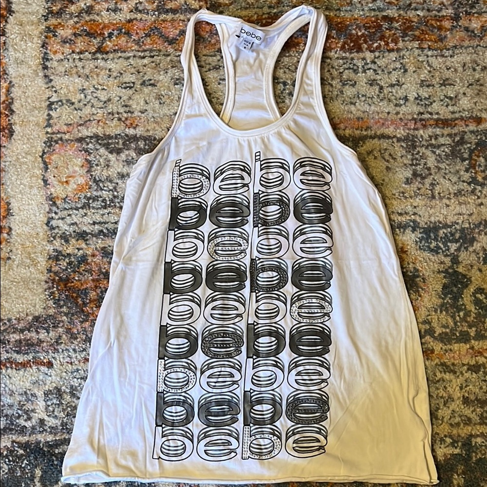Bebe White Tank Top